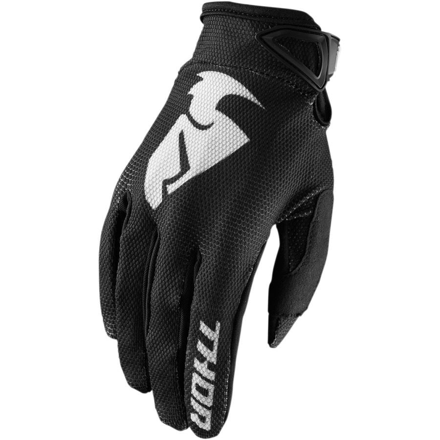 Thor Youth Sector Black White Motocross Gloves CLEARANCE